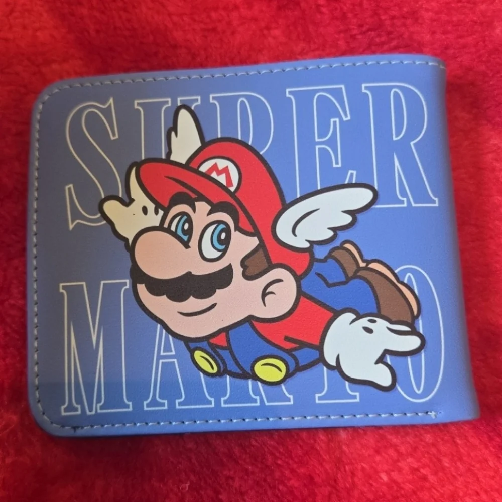 New super mario nintendo anime manga leather wallet